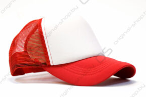 Кепка тракер - бело-красная