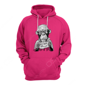 Толстовка (байка) "Will Work For Banana"