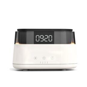 Светодиодный USB увлажнитель-ароматизатор Brava с часами с RGB подсветкой, белый - 9